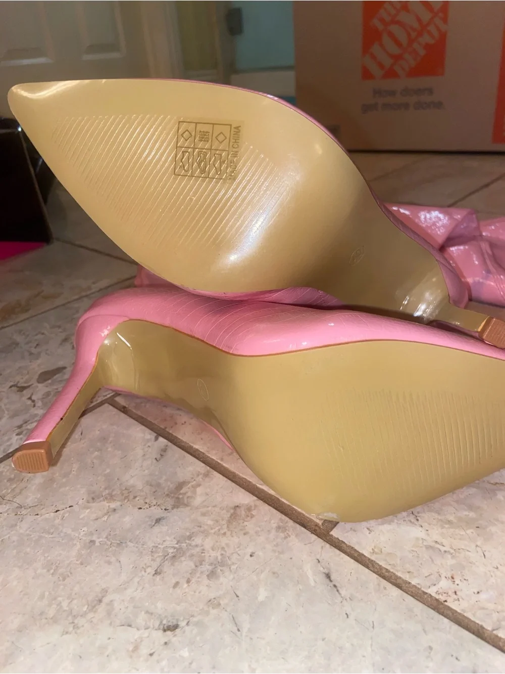 Women's Pink Patent Pointed-Toe Stiletto Boot